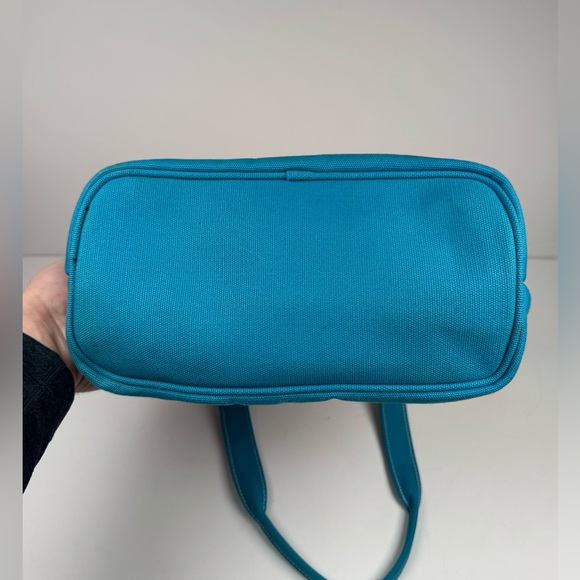 Guess Canvas‎ Turqouise Beach Tote Bag Embroidered Y2K Vtg (NWT) - Picture 5 of 13